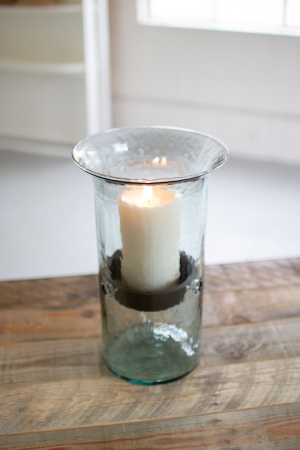 Glass Candle Medium Cylinder with Insert