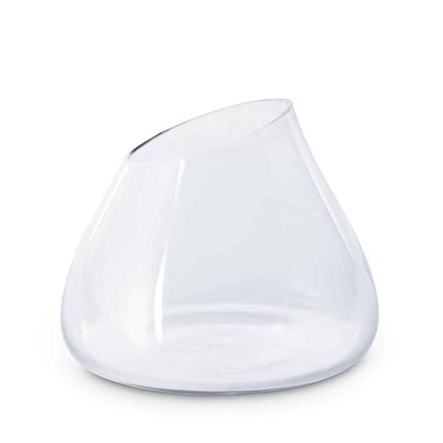 Asymmetrical Teardrop Glass Vase