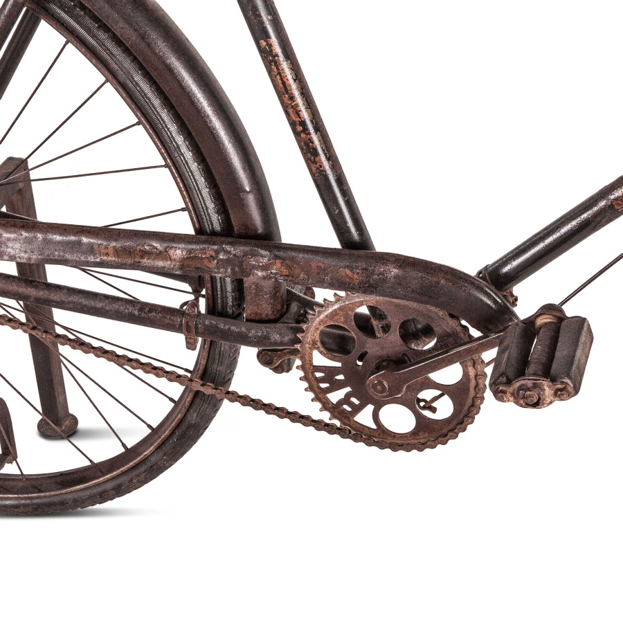 Industrial Teak Bicycle Console