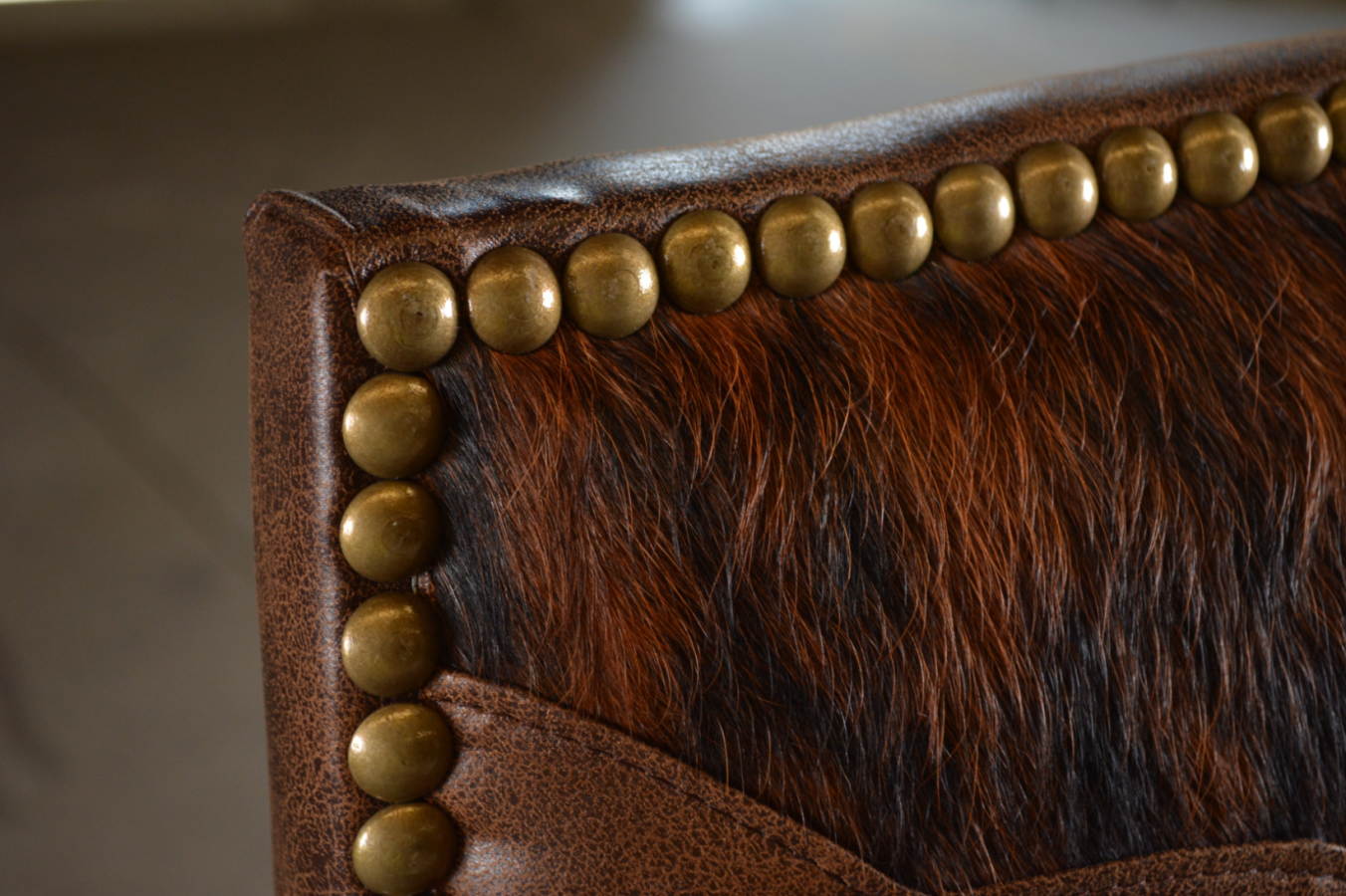 Montecristo Faux Leather and Cowhide Side Chair