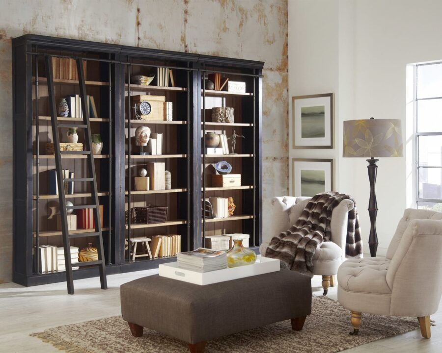 Toulouse Aged Ebony 94" Tall Bookcase