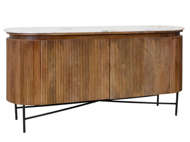 Marble Top Racetrack 2 Door Sideboard