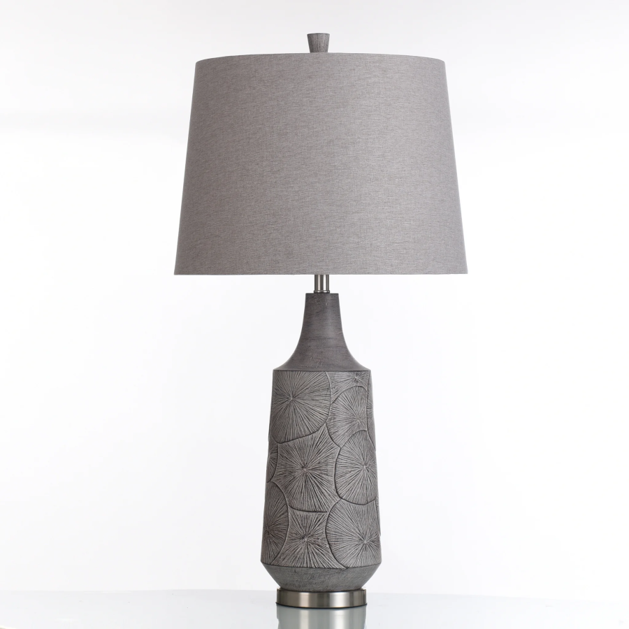 Bulwell Grey Resin Table Lamp
