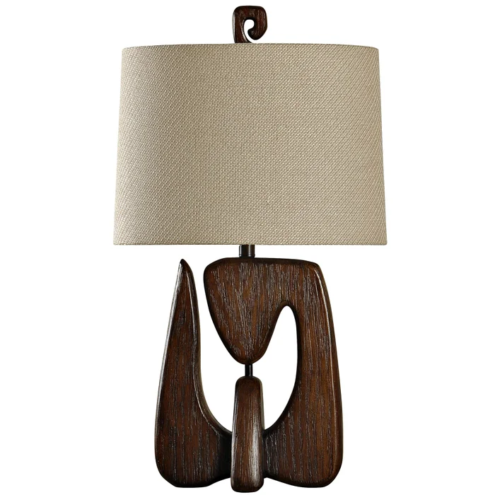 Faux Wood Table Lamp