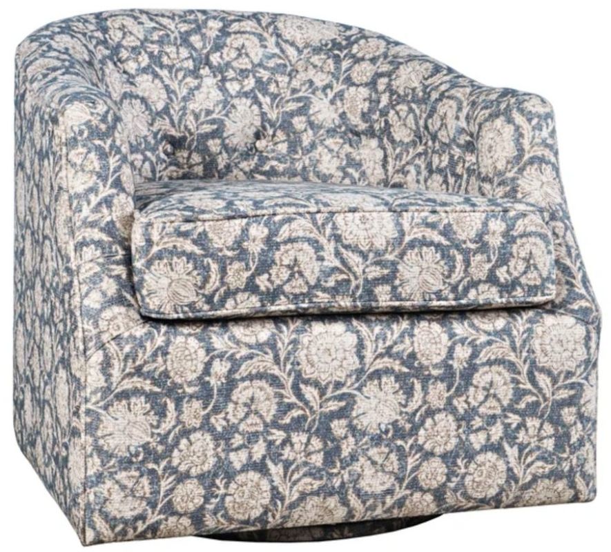 Lottie Swivel Chair - Blue