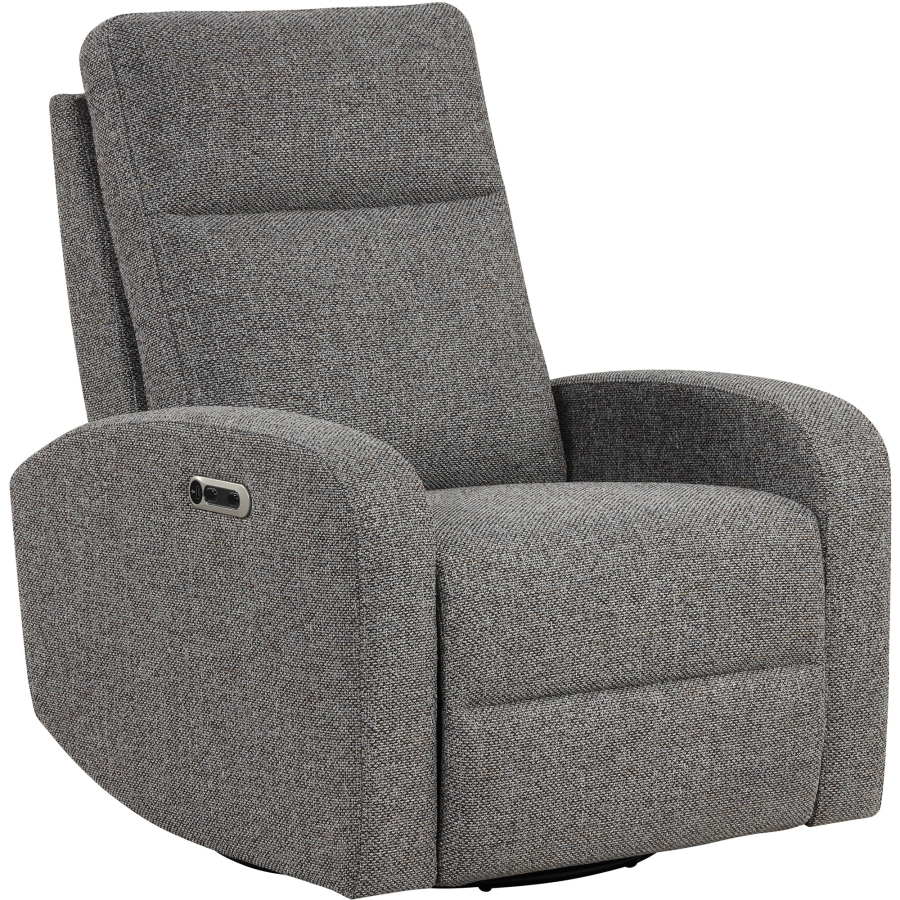 Natural Beauty Grey Power Swivel Glider Recliner