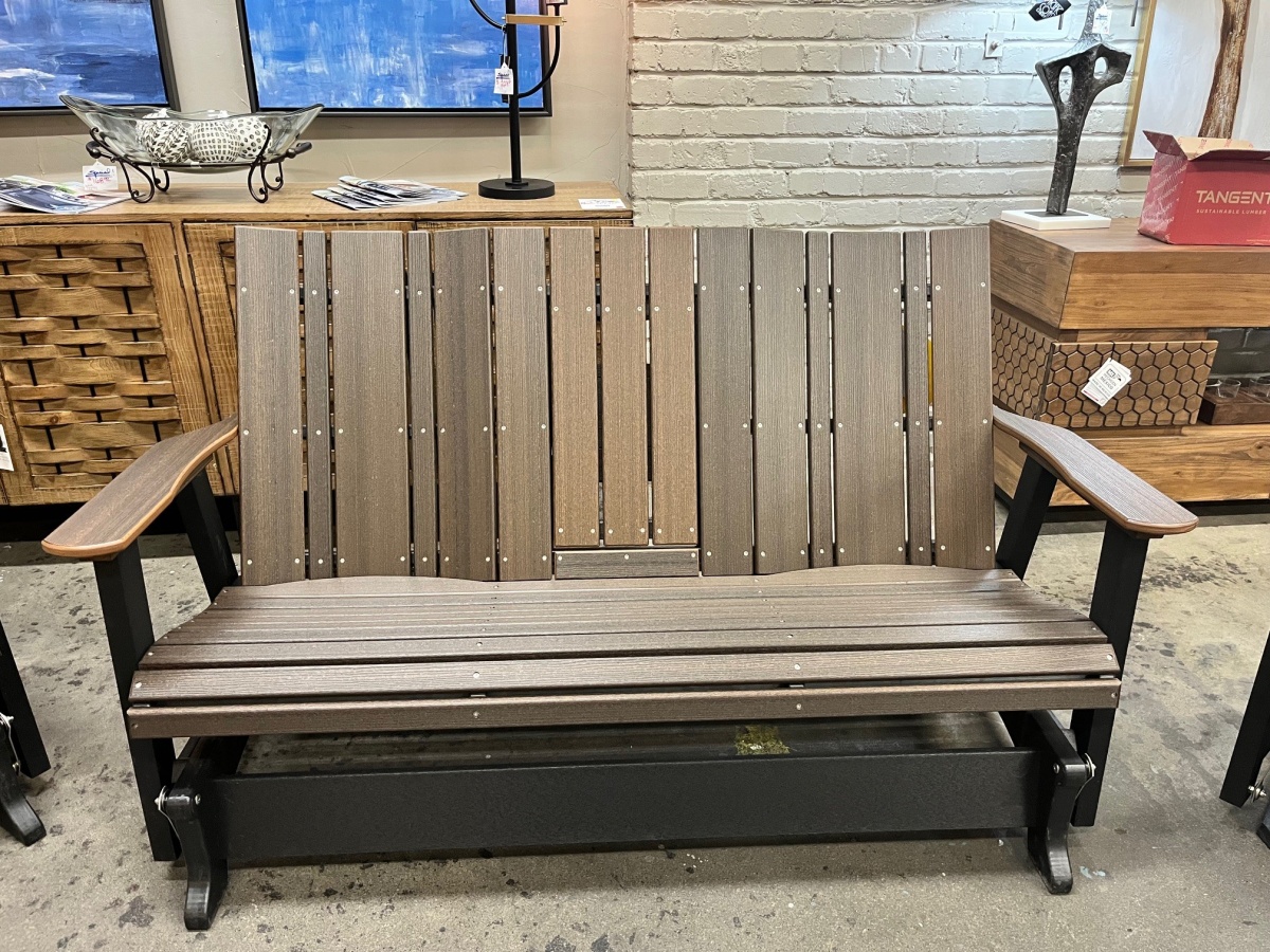 Newport Walnut/Black Glider w/ Console