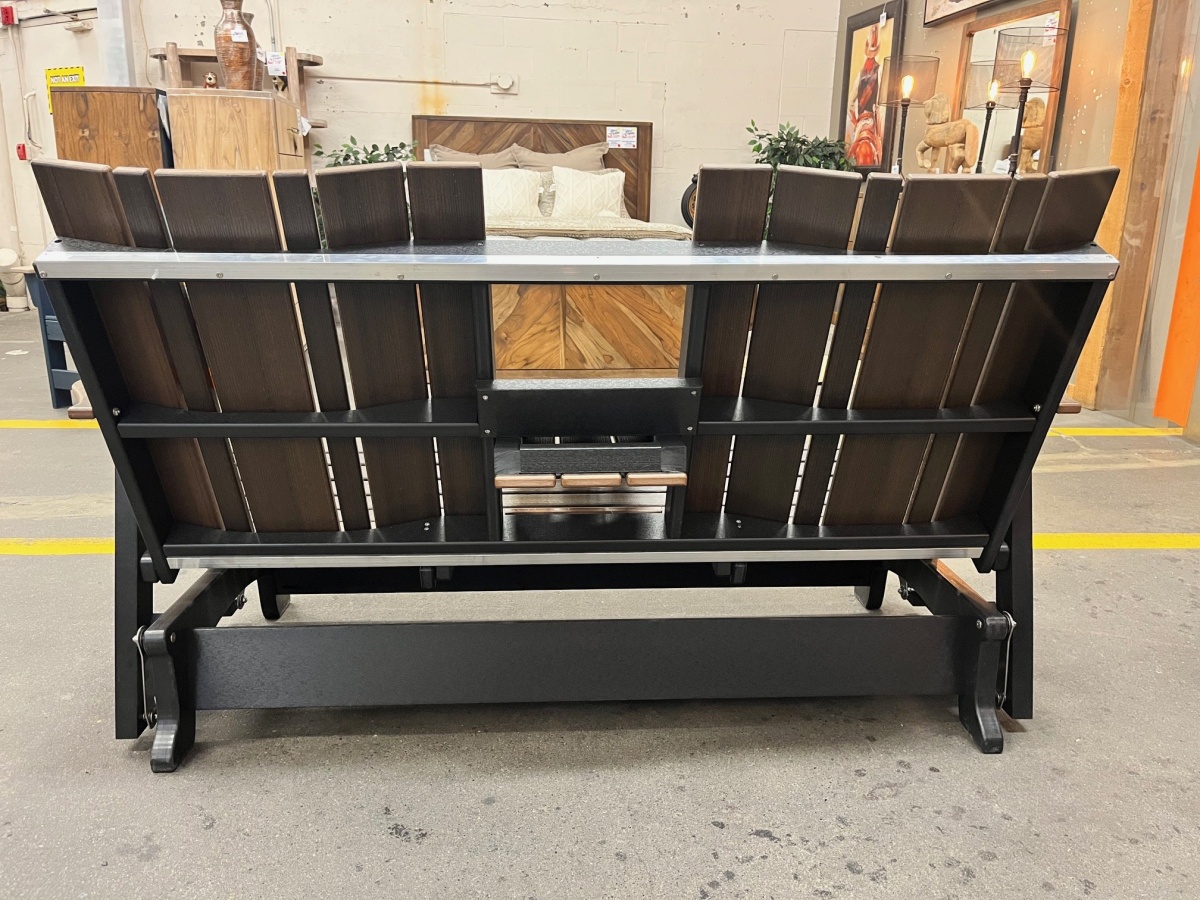 Newport Walnut/Black Glider w/ Console