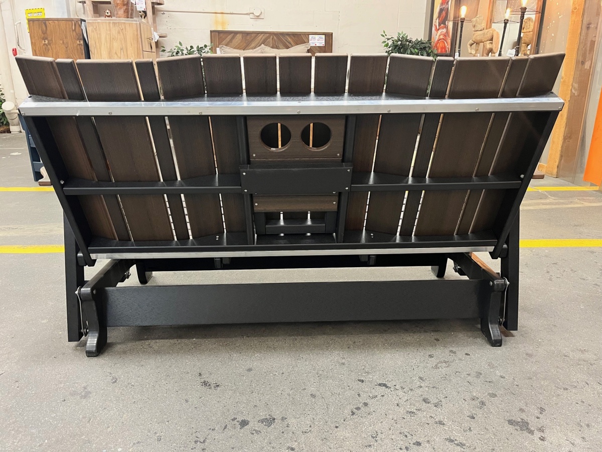 Newport Walnut/Black Glider w/ Console