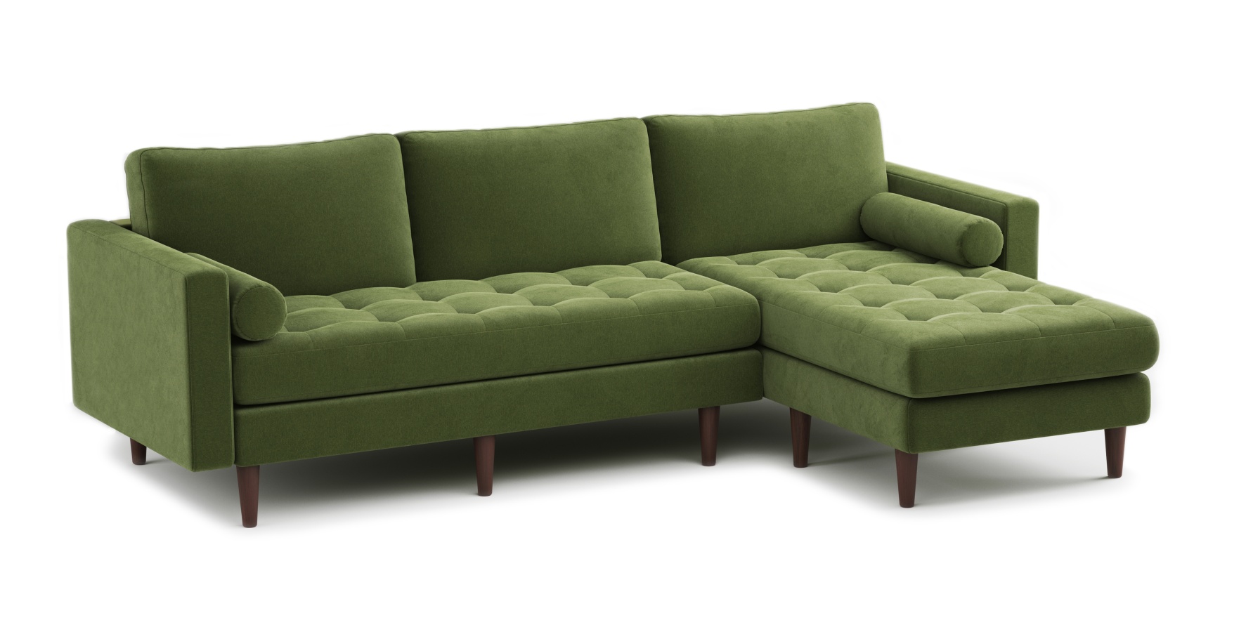 Vintage Moss Sofa Chaise