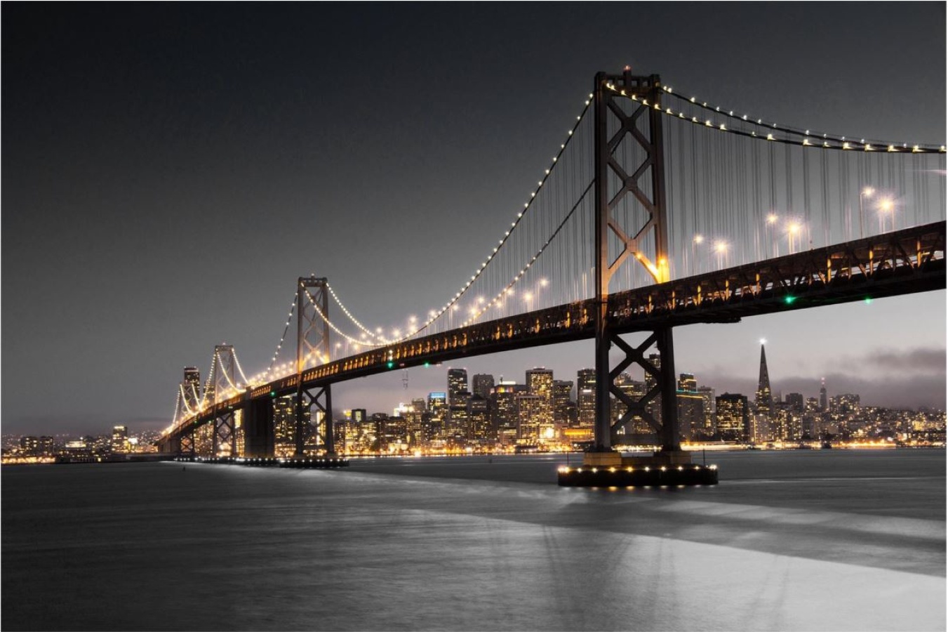 Tempered Glass w/ Foil - San Francisco Bridge