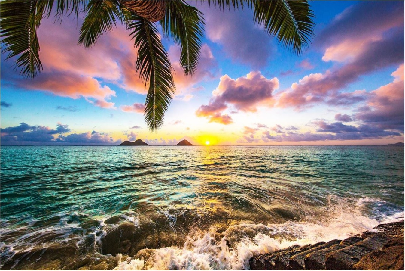 Tempered Glass w/ Foil - Coastal Sunset