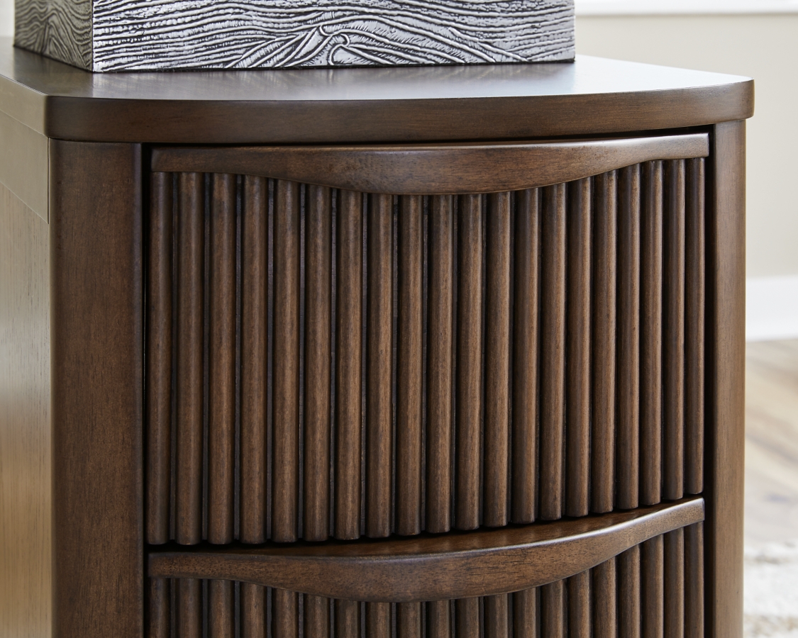 Camdill Power Chairside Table - Dark Brown