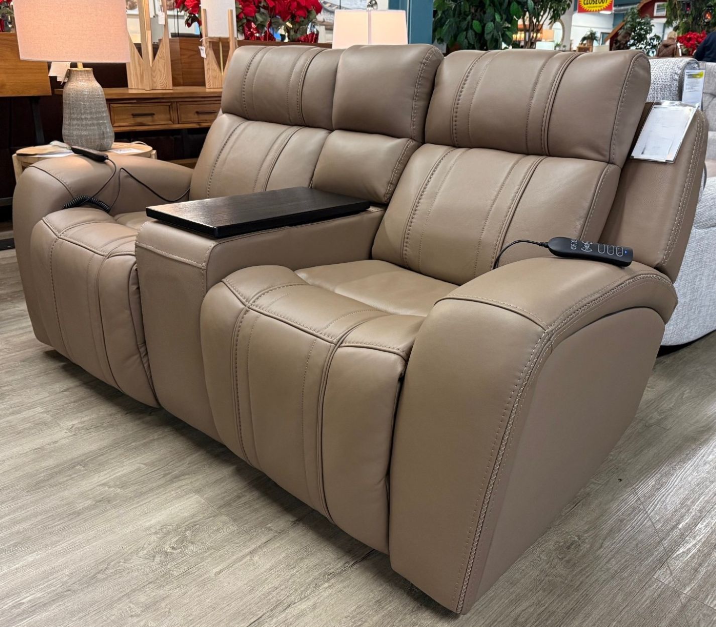 Porto Pebble Power Console Loveseat