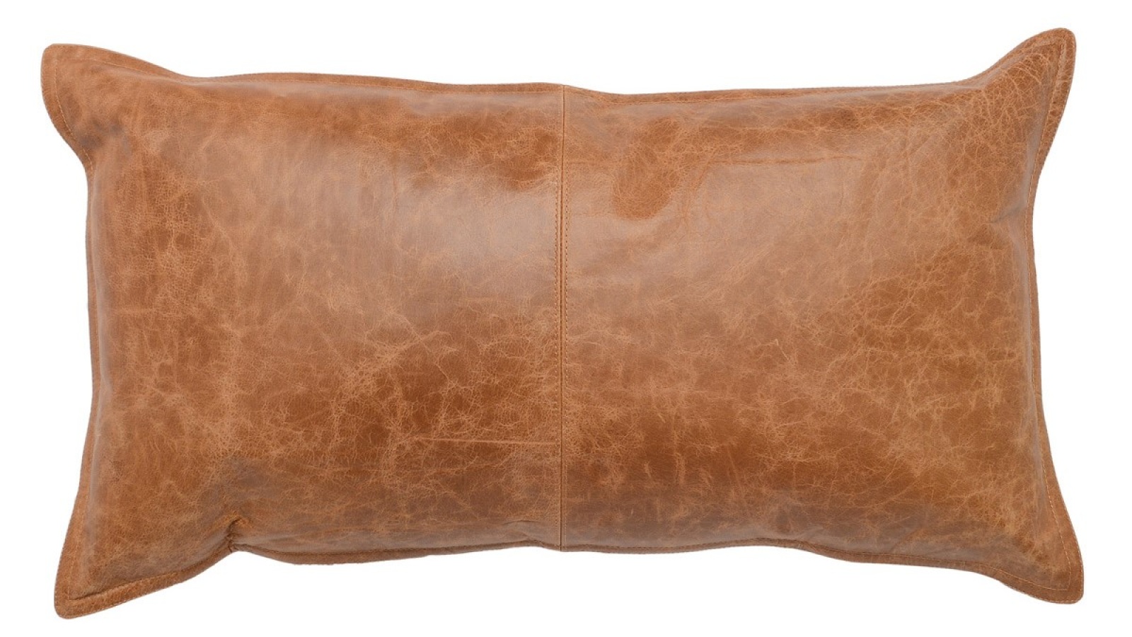Dumont Chestnut Leather Rectangular Pillow