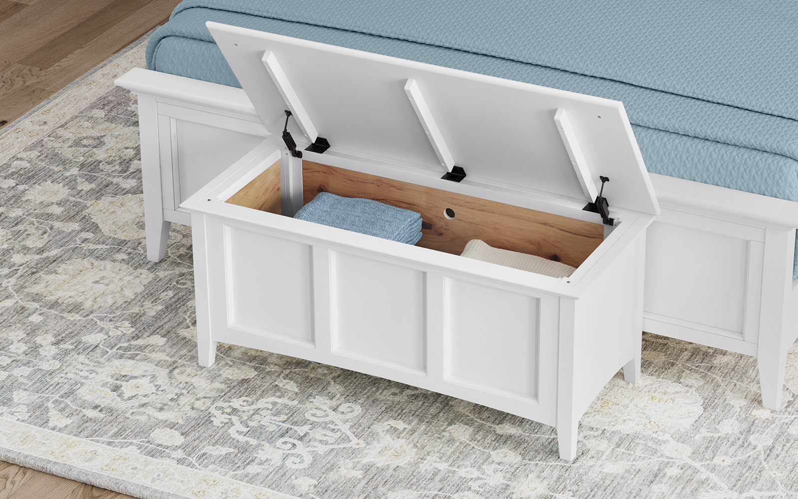 Westlake White Blanket Trunk | Old Cannery Furniture
