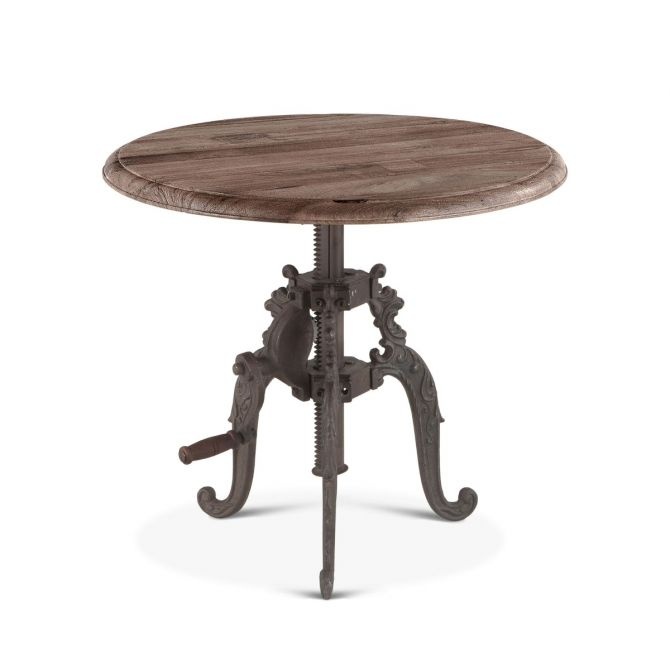 Industrial Loft 42" Adjustable Round Coffee Table