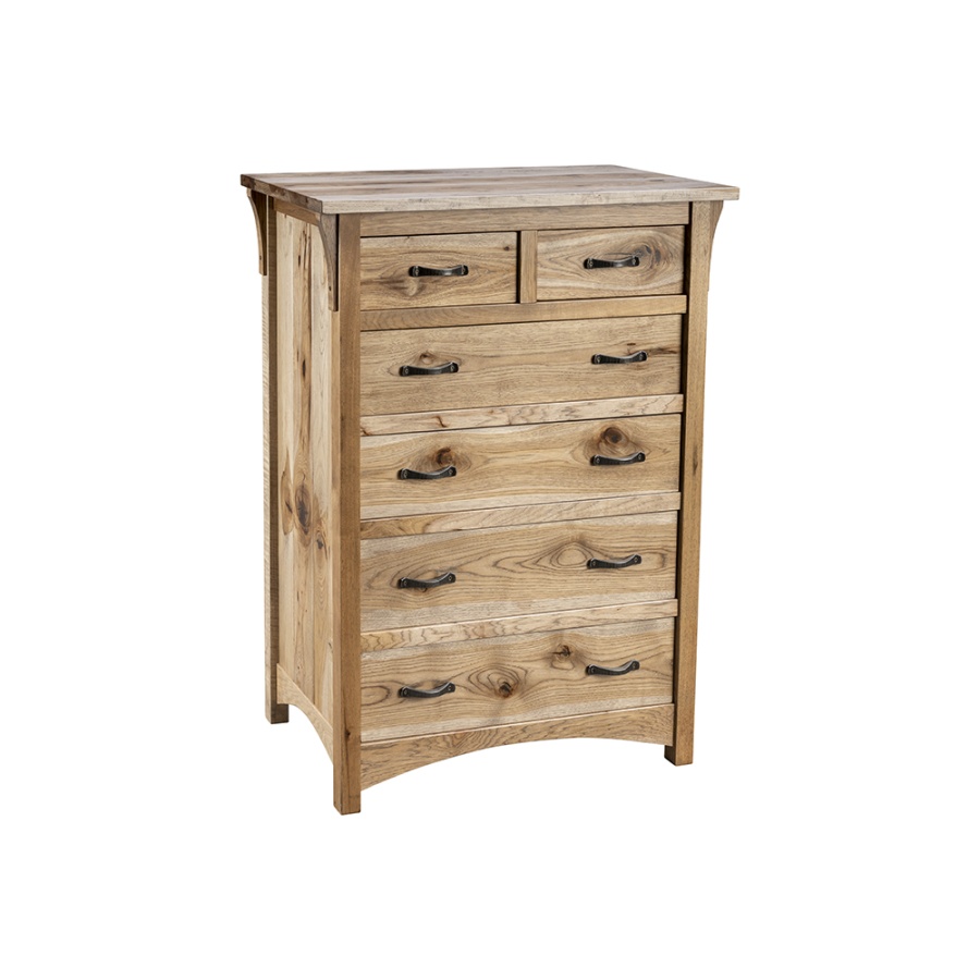 Hickory 6 Drawer Chest
