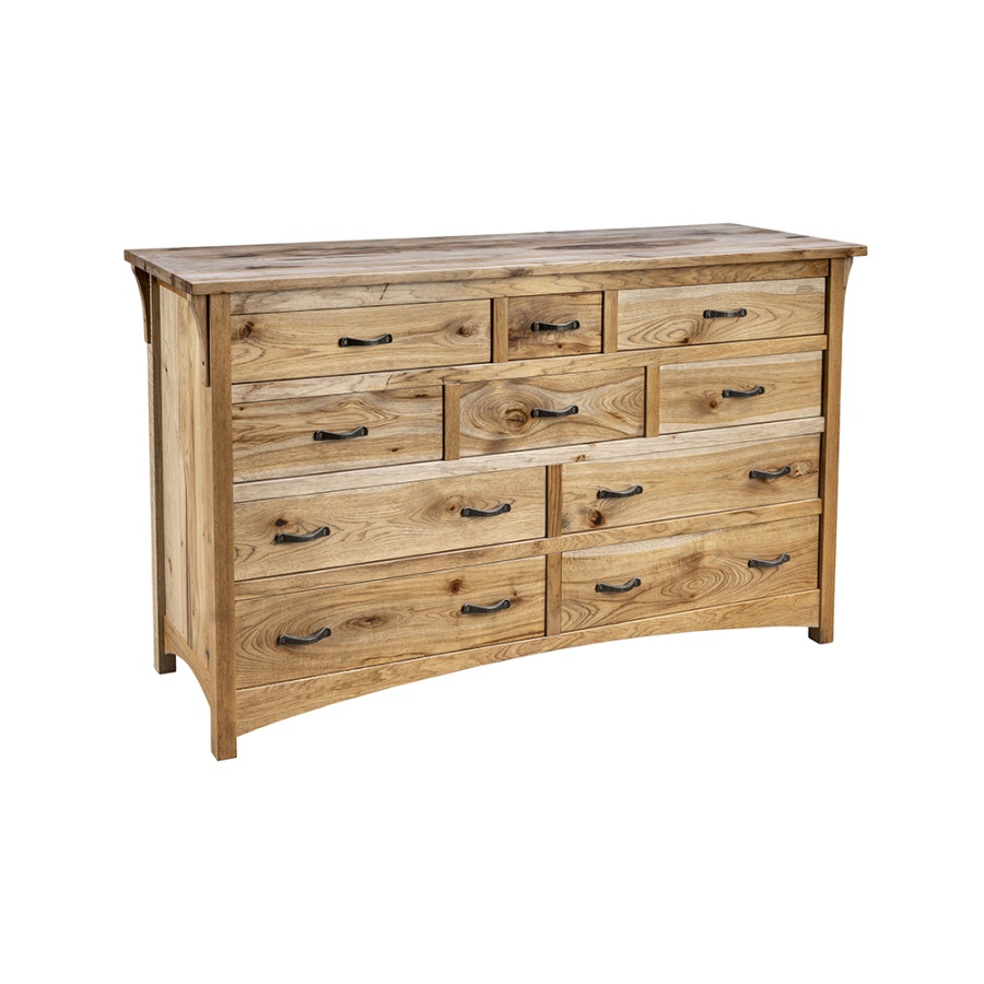 Hickory 10 Drawer Dresser